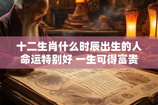 十二生肖什么时辰出生的人命运特别好 一生可得富贵好命
