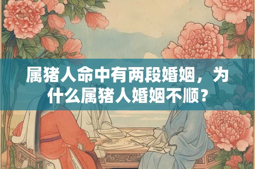 属猪人命中有两段婚姻，为什么属猪人婚姻不顺？