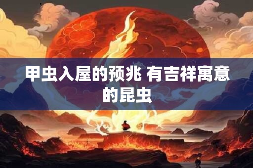 甲虫入屋的预兆 有吉祥寓意的昆虫