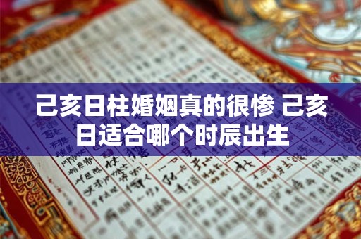 己亥日柱婚姻真的很惨 己亥日适合哪个时辰出生