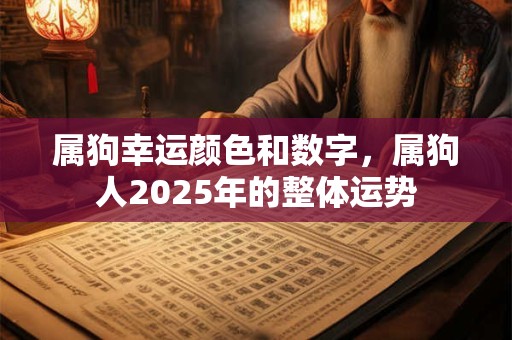 属狗幸运颜色和数字，属狗人2025年的整体运势