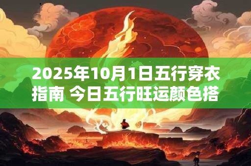 2025年10月1日五行穿衣指南 今日五行旺运颜色搭配 2025年10月1日五行穿衣指南 今日五行旺运颜色搭配