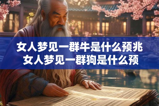 女人梦见一群牛是什么预兆 女人梦见一群狗是什么预兆 女人梦见一群牛是什么预兆 女人梦见一群狗是什么预兆