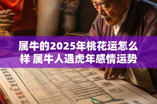属牛的2025年桃花运怎么样 属牛人遇虎年感情运势