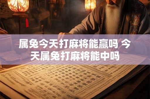 属兔今天打麻将能赢吗 今天属兔打麻将能中吗 属兔今天打麻将能赢吗 今天属兔打麻将能中吗