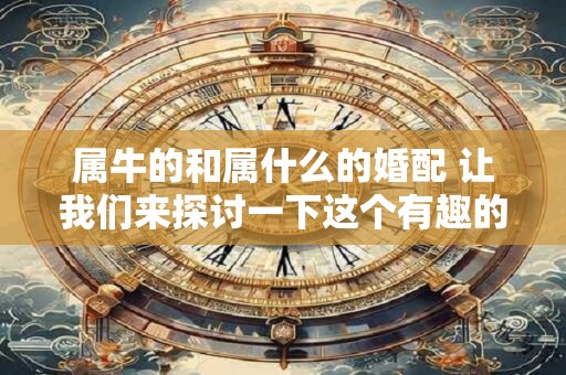 属牛的和属什么的婚配 让我们来探讨一下这个有趣的话题！