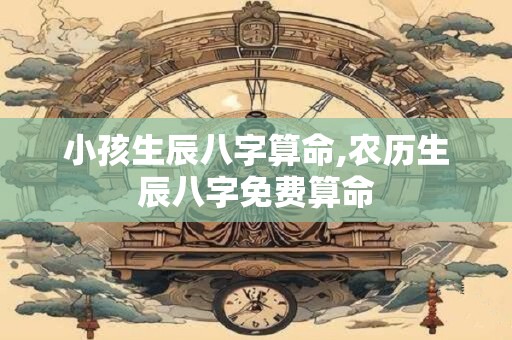 小孩生辰八字算命,农历生辰八字免费算命