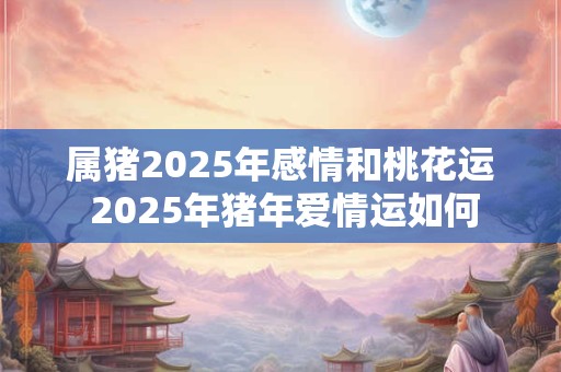 属猪2025年感情和桃花运 2025年猪年爱情运如何