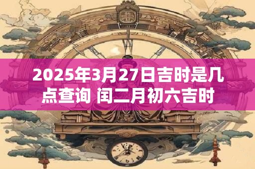 2025年3月27日吉时是几点查询 闰二月初六吉时