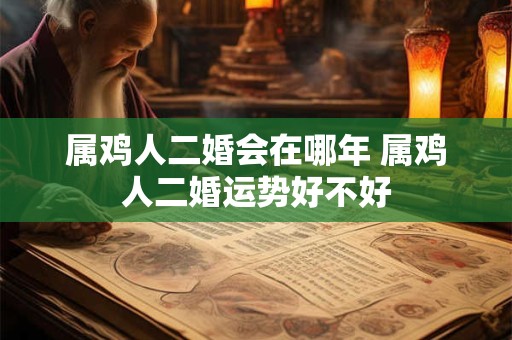 属鸡人二婚会在哪年 属鸡人二婚运势好不好