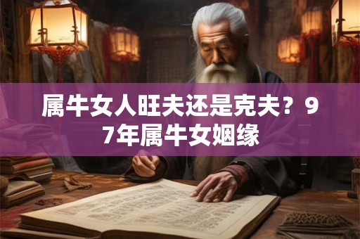 属牛女人旺夫还是克夫？97年属牛女姻缘
