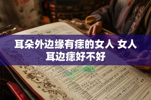 耳朵外边缘有痣的女人 女人耳边痣好不好