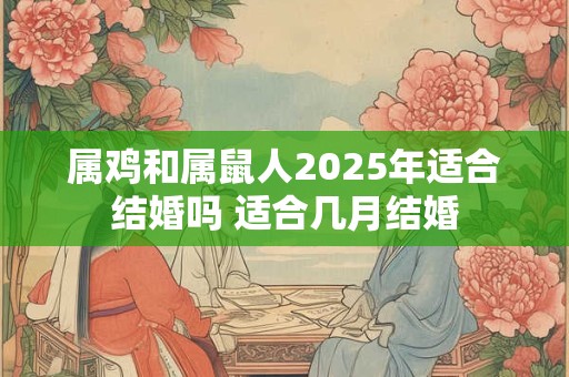 属鸡和属鼠人2025年适合结婚吗 适合几月结婚 属鸡和属鼠人2025年适合结婚吗 适合几月结婚