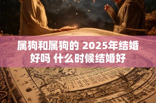 属狗和属狗的 2025年结婚好吗 什么时候结婚好