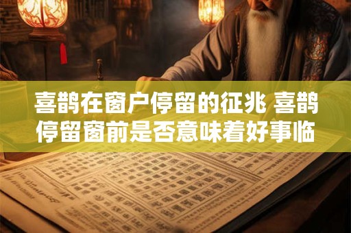 喜鹊在窗户停留的征兆 喜鹊停留窗前是否意味着好事临门