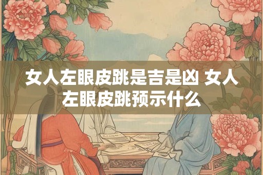 女人左眼皮跳是吉是凶 女人左眼皮跳预示什么