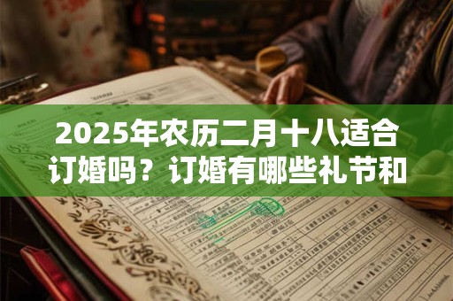 2025年农历二月十八适合订婚吗?订婚有哪些礼节和要求? 2025年农历二月十八适合订婚吗?订婚有哪些礼节和要求?