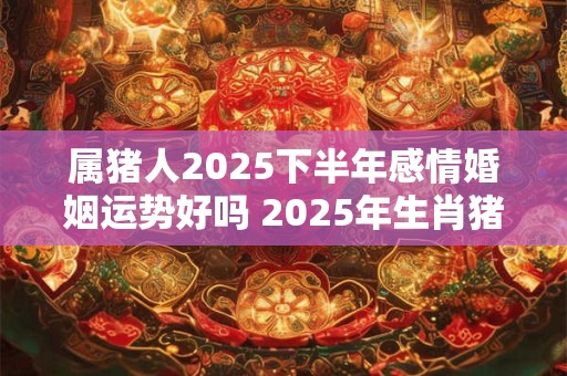 属猪人2025下半年感情婚姻运势好吗 2025年生肖猪的爱情运势好不好