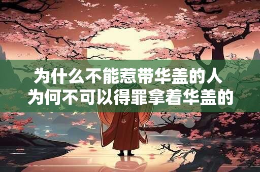 为什么不能惹带华盖的人 为何不可以得罪拿着华盖的人