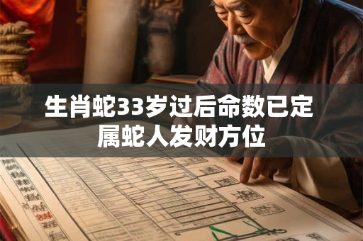 生肖蛇33岁过后命数已定 属蛇人发财方位