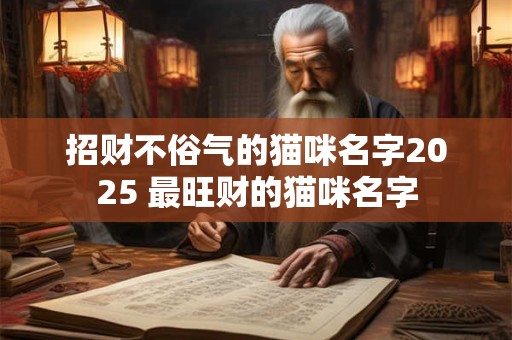 招财不俗气的猫咪名字2025 最旺财的猫咪名字