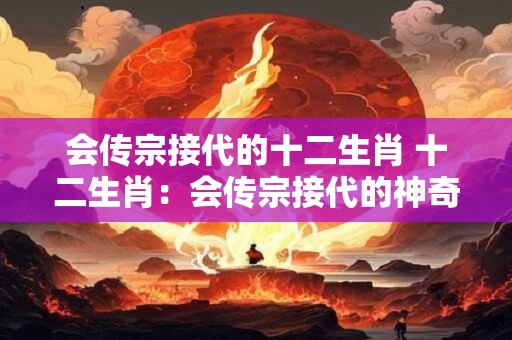 会传宗接代的十二生肖 十二生肖：会传宗接代的神奇动物世界