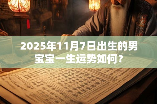 2025年11月7日出生的男宝宝一生运势如何？
