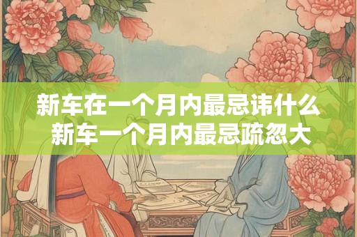 新车在一个月内最忌讳什么 新车一个月内最忌疏忽大意