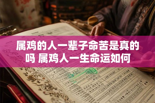 属鸡的人一辈子命苦是真的吗 属鸡人一生命运如何