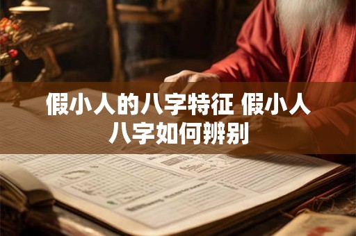 假小人的八字特征 假小人八字如何辨别