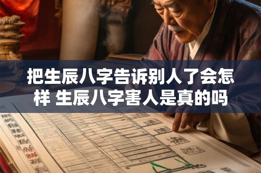 把生辰八字告诉别人了会怎样 生辰八字害人是真的吗