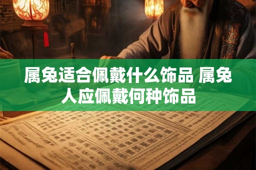 属兔适合佩戴什么饰品 属兔人应佩戴何种饰品 属兔适合佩戴什么饰品 属兔人应佩戴何种饰品