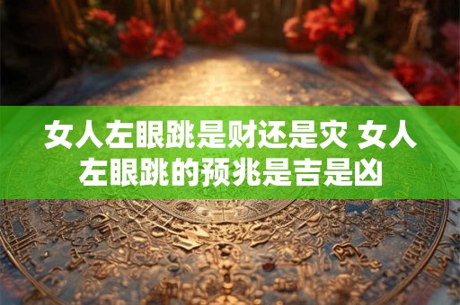女人左眼跳是财还是灾 女人左眼跳的预兆是吉是凶