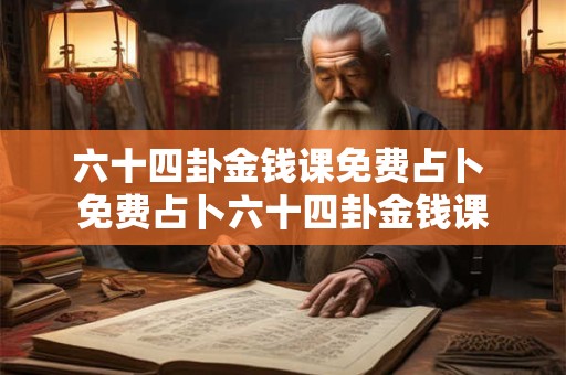 六十四卦金钱课免费占卜 免费占卜六十四卦金钱课