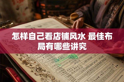 怎样自己看店铺风水 最佳布局有哪些讲究