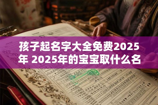 孩子起名字大全免费2025年 2025年的宝宝取什么名字好