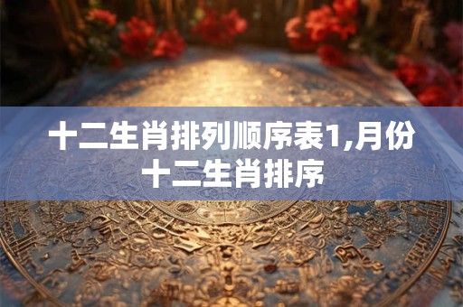 十二生肖排列顺序表1,月份十二生肖排序