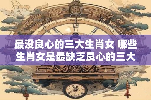 最没良心的三大生肖女 哪些生肖女是最缺乏良心的三大