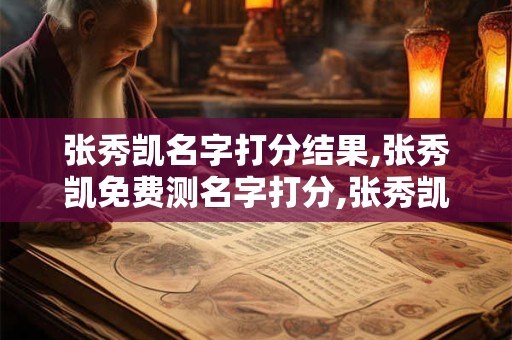 张秀凯名字打分结果,张秀凯免费测名字打分,张秀凯周易免费测名字打分
