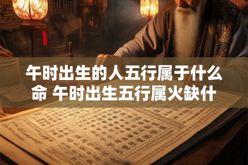 午时出生的人五行属于什么命 午时出生五行属火缺什么
