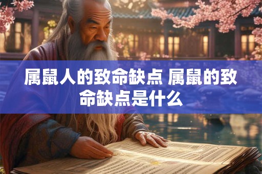 属鼠人的致命缺点 属鼠的致命缺点是什么