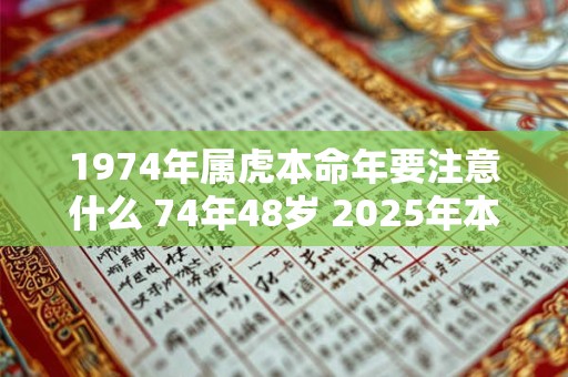 1974年属虎本命年要注意什么 74年48岁 2025年本命年佩戴什么好