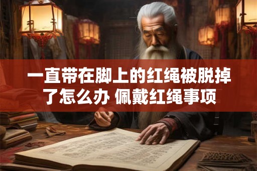 一直带在脚上的红绳被脱掉了怎么办 佩戴红绳事项