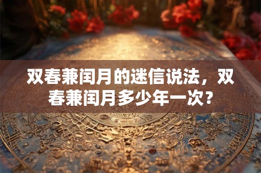 双春兼闰月的迷信说法，双春兼闰月多少年一次？