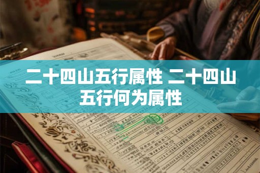 二十四山五行属性 二十四山五行何为属性