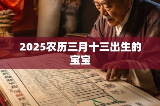 2025农历三月十三出生的宝宝