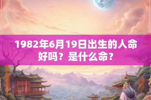 1982年6月19日出生的人命好吗?是什么命? 1982年6月19日出生的人命好吗?是什么命?