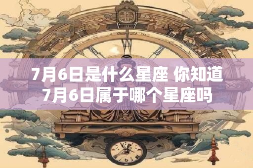 7月6日是什么星座 你知道7月6日属于哪个星座吗