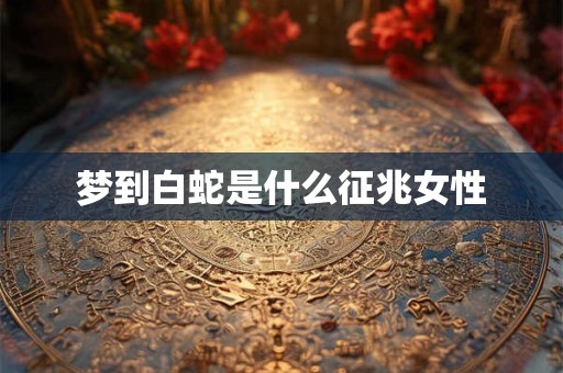 梦到白蛇是什么征兆女性