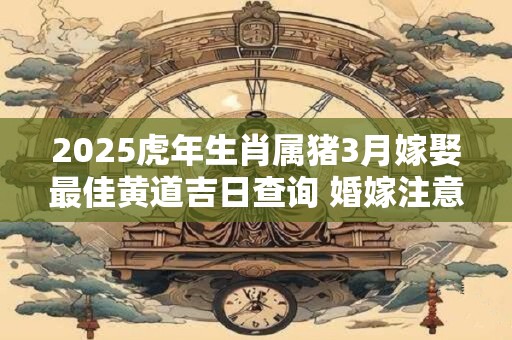 2025虎年生肖属猪3月嫁娶最佳黄道吉日查询 婚嫁注意事项